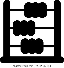 Vector de ilustración de icono de glifo de ábaco