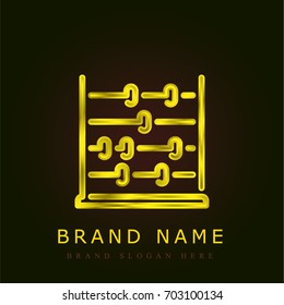 Abacus golden metallic logo