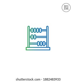 abacus gradient outline Icon. bank and financial vector illustration on white background