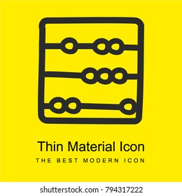 Abacus hand drawn tool bright yellow material minimal icon or logo design