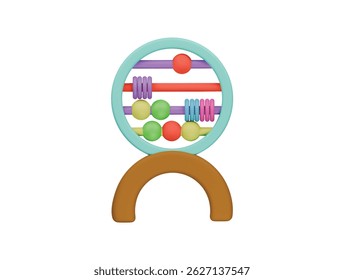  abacus icon 3d illustration render