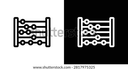 Abacus icon in black, best for Graphic Design