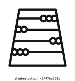 Abacus icon Black line art vector