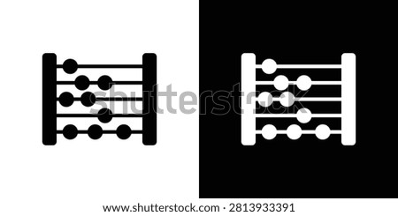 Abacus icon black symbol group
