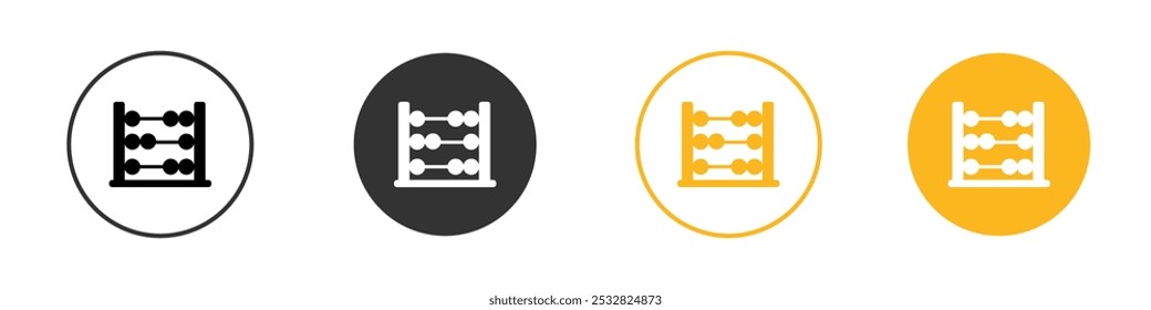 Abacus icon black and white vector outline sign