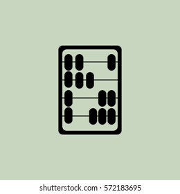 Abacus icon, calculating vector illustration