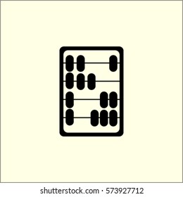 Abacus icon, calculating vector illustration