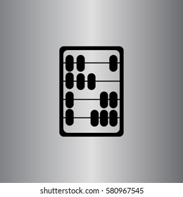 Abacus icon, calculating vector illustration