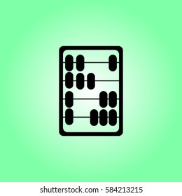 Abacus icon, calculating vector illustration