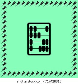 Abacus icon, calculating vector illustration