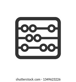 Abacus Icon. Calculation Method's Illustration As A Simple Vector Sign & Trendy Symbol for Design and Websites, Presentation or Mobile Application.