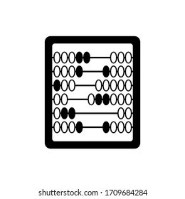 Abacus icon. Calculation old icon. Mathematics contour symbol. Vector illustration
