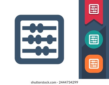 Icono Abacus. Marco de recuento, contabilidad. Profesional, ícono de Vector perfecto píxel.