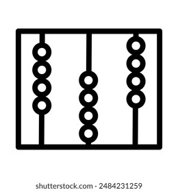 Abacus icon design in filled and outlined style
