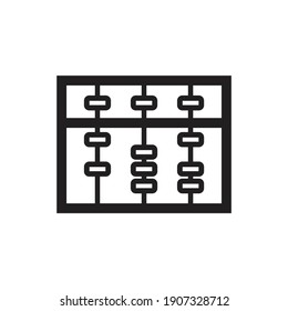Abacus icon design. isolated on white background. vector illustration