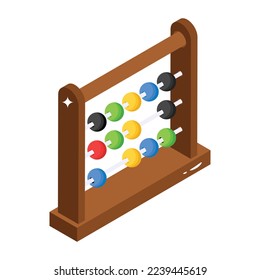 Icono de Abacus, diseñado en estilo isométrico 