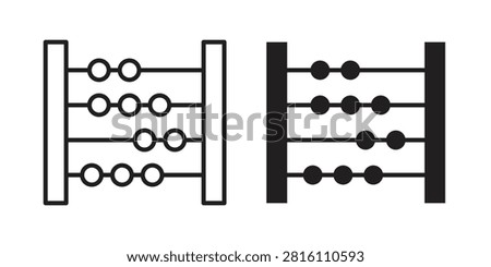 Abacus icon editable design set