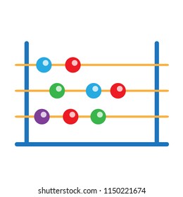 abacus icon, education  illustration -  math school symbol vector 