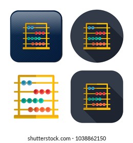 Abacus icon - education icon - mathematics school - symbol