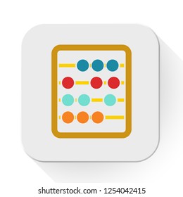 Abacus icon - education icon - mathematics school - symbol