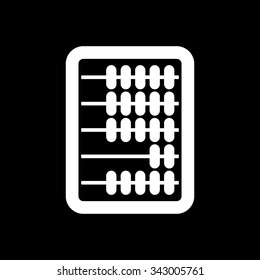 The abacus icon. Finance and calculation, accounting, calculator, arithmetic, mathematics symbol. Flat Vector illustration