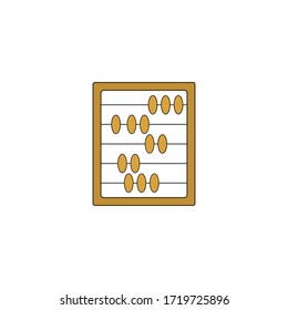 Icono de Abacus. Diseño plano, sobre el fondo blanco.