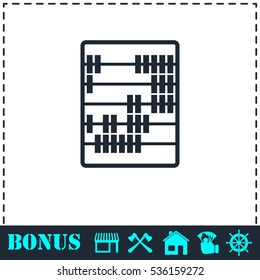 Abacus icon flat. Simple vector symbol and bonus icon