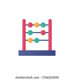 abacus icon flat style vector design full color. isolated on white background