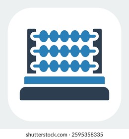 abacus icon in glyph style