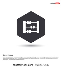 Abacus Icon Hexagon White Background icon template