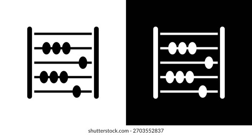 Doodle de ilustración de icono de ábaco. Conjunto de Vector de ilustración plana