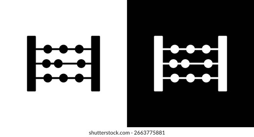 Abacus icon illustration in flat style. icon template color editable.