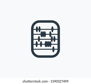 Abacus icon isolated on clean background. Abacus icon concept drawing icon in modern style. Vector illustration for your web mobile logo app UI design.