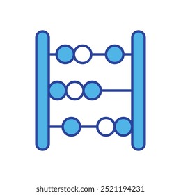 Abakus-Symbol einzeln auf weißem Hintergrund. Vektorgrafik.