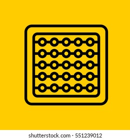 abacus icon. isolated sign symbol