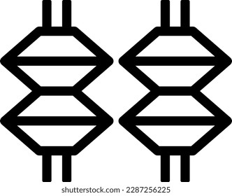 An abacus icon isolated vector illustration.