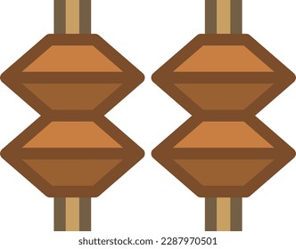 An abacus icon isolated vector illustration.
