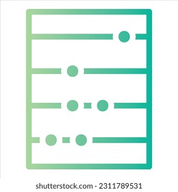 Abacus-Symbol mit isoliertem Vektorgrafik und transparentem Hintergrund