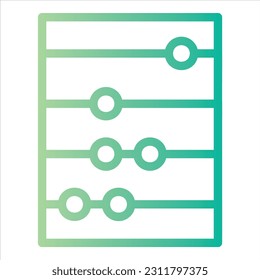 abacus icon with isolated vektor and transparent background