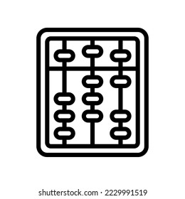 abacus icon. learn with the abacus to be proficient in counting