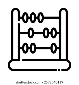 Abacus Icon in Line Style