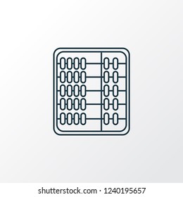 Abacus icon line symbol. Premium quality isolated arithmetic element in trendy style.