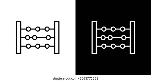 Abacus icon linear icon. Line with editable stroke