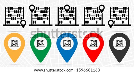 Abacus icon in location set. Simple glyph, flat illustration element of education theme icons