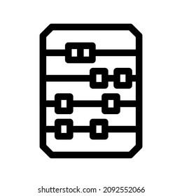 abacus icon or logo isolated sign symbol vector illustration - high quality black style vector icons
