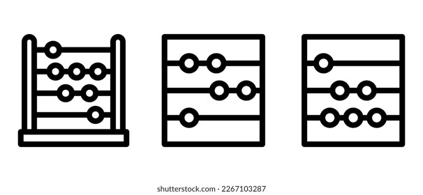 icono de abacus o logotipo símbolo de signo aislado ilustración vectorial - iconos vectoriales de estilo negro de alta calidad
