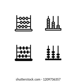 Abacus Icon Logo Vector Symbol. Math Icon