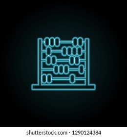 abacus icon in neon style. Simple thin line, outline vector of education icons for UI and UX, website or mobile application