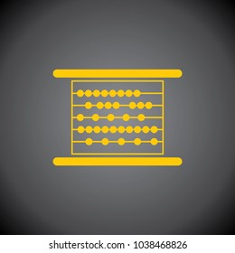 Abacus icon on black background.