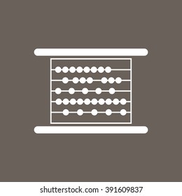 Abacus Icon on Dark Gray Color. Eps-10.